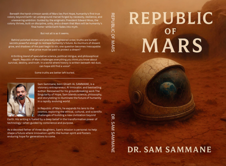 Republic of Mars full cover wrap: back cover, spine and front cover