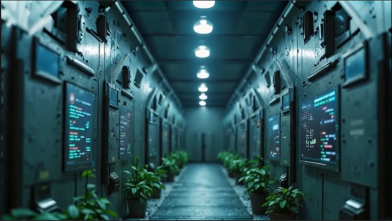 Republic of Mars scene: hydroponic corridor in the underground colony