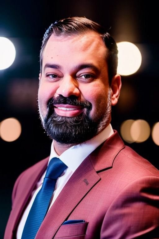 Dr. Sam Sammane in a burgundy suit